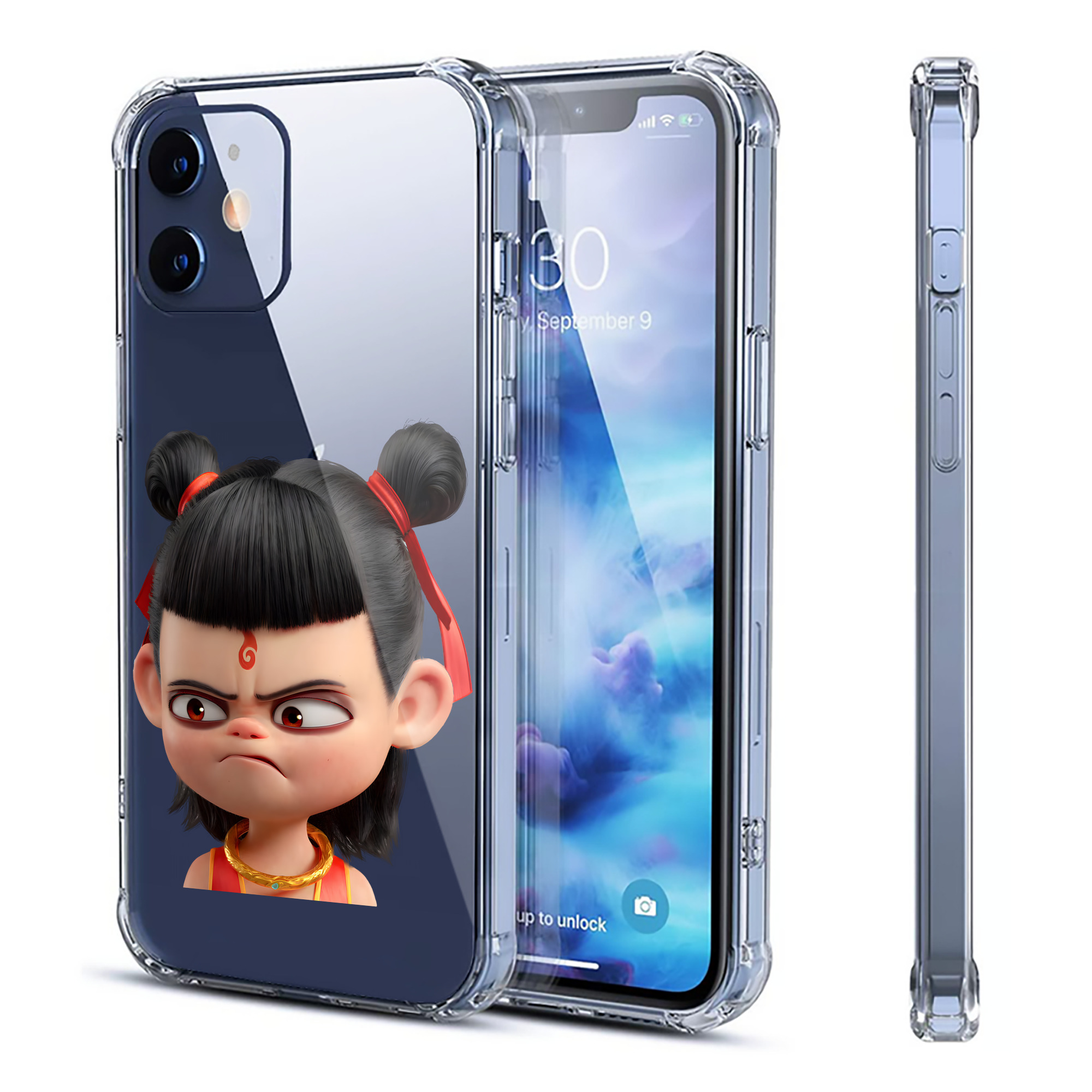 （画像用） Ne Zha 2 ナタ 魔童の大暴れ 【iPhone 12シリーズ対応】透明スマホケース（クリアソフトケース）